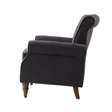 Hypanis Upholstered Armchair with Solid Wood Legs  Living Room Accent Chair