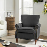 Hypanis Upholstered Armchair with Solid Wood Legs  Living Room Accent Chair