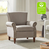 Hypanis Upholstered Armchair with Solid Wood Legs  Living Room Accent Chair