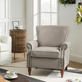 Hypanis Upholstered Armchair with Solid Wood Legs  Living Room Accent Chair