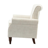 Hypanis Upholstered Armchair with Solid Wood Legs  Living Room Accent Chair