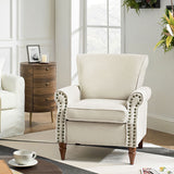 Hypanis Upholstered Armchair with Solid Wood Legs  Living Room Accent Chair