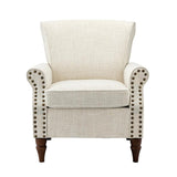 Hypanis Upholstered Armchair with Solid Wood Legs  Living Room Accent Chair