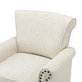 Hypanis Upholstered Armchair with Solid Wood Legs  Living Room Accent Chair