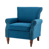 Hypanis Upholstered Armchair with Solid Wood Legs  Living Room Accent Chair