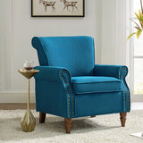 Hypanis Upholstered Armchair with Solid Wood Legs  Living Room Accent Chair