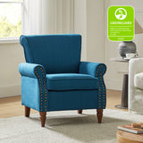 Hypanis Upholstered Armchair with Solid Wood Legs  Living Room Accent Chair