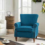 Hypanis Upholstered Armchair with Solid Wood Legs  Living Room Accent Chair