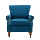Hypanis Upholstered Armchair with Solid Wood Legs  Living Room Accent Chair