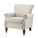 Hypanis Upholstered Armchair with Solid Wood Legs  Living Room Accent Chair