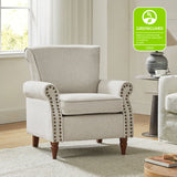Hypanis Upholstered Armchair with Solid Wood Legs  Living Room Accent Chair