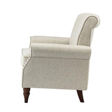 Hypanis Upholstered Armchair with Solid Wood Legs  Living Room Accent Chair