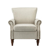 Hypanis Upholstered Armchair with Solid Wood Legs  Living Room Accent Chair