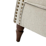 Hypanis Upholstered Armchair with Solid Wood Legs  Living Room Accent Chair