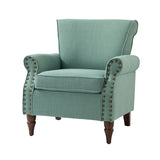 Hypanis Upholstered Armchair with Solid Wood Legs  Living Room Accent Chair