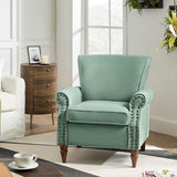 Hypanis Upholstered Armchair with Solid Wood Legs  Living Room Accent Chair
