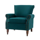 Hypanis Upholstered Armchair with Solid Wood Legs  Living Room Accent Chair