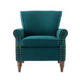 Hypanis Upholstered Armchair with Solid Wood Legs  Living Room Accent Chair
