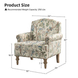 Raphael Farmhouse Armchair  with Wooden legs Accent Chair with Sturdy Frame(Optional Types)