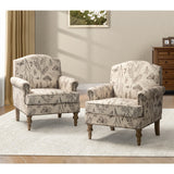 Raphael Farmhouse Armchair  with Wooden legs Accent Chair with Sturdy Frame(Optional Types)