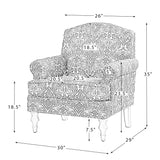 Raphael Farmhouse Armchair  with Wooden legs Accent Chair with Sturdy Frame(Optional Types)