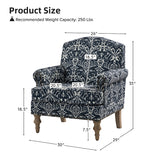 Raphael Farmhouse Armchair  with Wooden legs Accent Chair with Sturdy Frame(Optional Types)