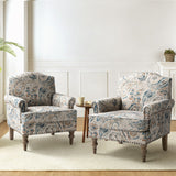 Raphael Farmhouse Armchair  with Wooden legs Accent Chair with Sturdy Frame(Optional Types)