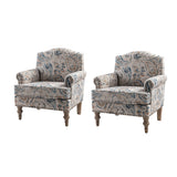 Raphael Farmhouse Armchair  with Wooden legs Accent Chair with Sturdy Frame(Optional Types)