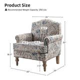 Raphael Farmhouse Armchair  with Wooden legs Accent Chair with Sturdy Frame(Optional Types)