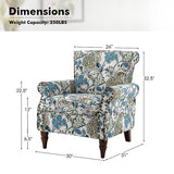 Artemisa Modern Floral Pattern Upholstered Armchair