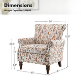 Artemisa Modern Floral Pattern Upholstered Armchair