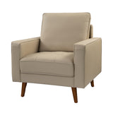Aurelian Genuine Leather Armchair BEIGE