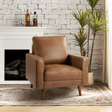 Aurelian Genuine Leather Armchair CAMEL