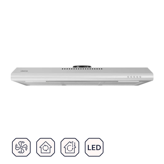 CIARRA 30 Inch Low Profile Vent Hood Under Cabinet Range Hood Ventless CAS75918B-OW