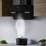 CIARRA 60cm Glass Angled Cooker Hood With Touch Control CBCB6736F-OW