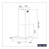 CIARRA Touch Control Chimney Cooker Hood 60cm Wifi & Touch Control CBCB6102-B