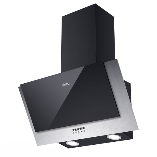 CIARRA 60cm Angled Cooker Hood with 3-speed Extraction CBCB6736C-OW