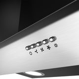 CIARRA 60cm Angled Cooker Hood with 3-speed Extraction CBCB6736C-OW