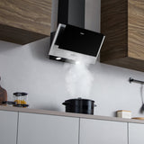 CIARRA 60cm Angled Cooker Hood with 3-speed Extraction CBCB6736C-OW