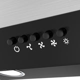 CIARRA 60cm Angled Wall Mounted Cooker Hood CBCB6736D-OW