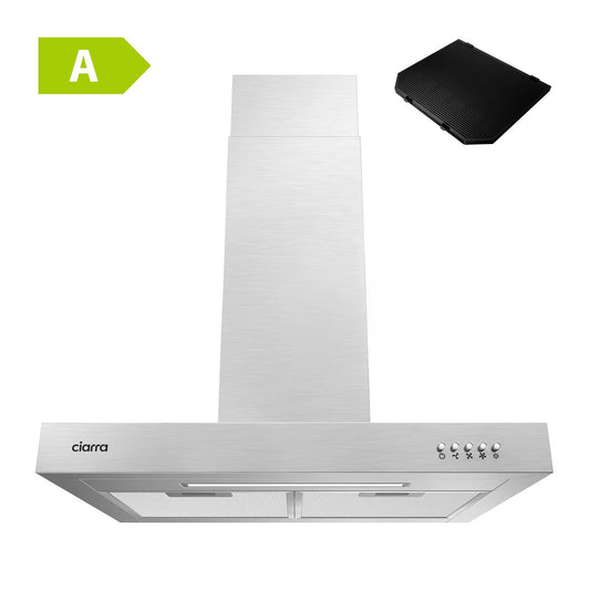 CIARRA 60cm Wall Mount Cooker Hood with 3-speed Extraction CBCS6125-OW