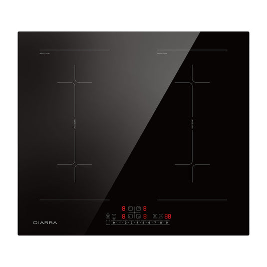 CIARRA Built-in Induction Hob with 4 Zones with Boost and FlexZone CBBIH4BFF-OW