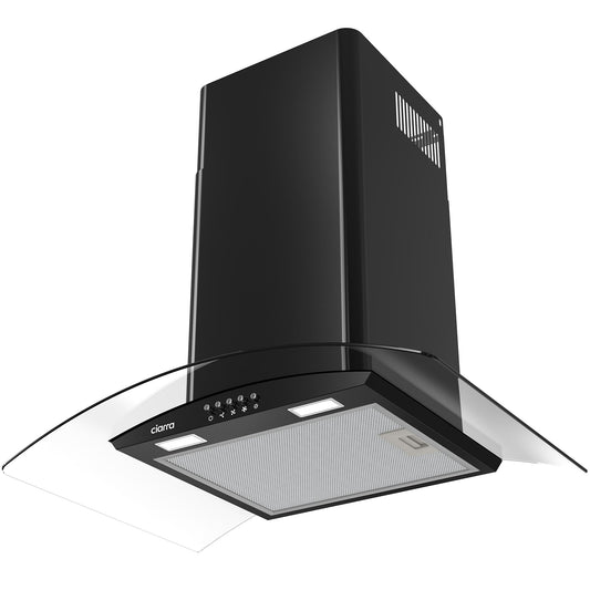 CIARRA Curved Glass Cooker Hood 60cm CBCB6506C-OW