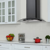 CIARRA Curved Glass Cooker Hood 60cm CBCB6506C-OW