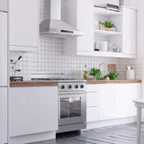 CIARRA 30 Inch Wall Mount Range Hood with Delay Shut off 3-speed Extraction CAS75308-OW