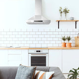 CIARRA 30 Inch Wall Mount Range Hood with Delay Shut off 3-speed Extraction CAS75308-OW