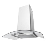 CIARRA  Glass Cooker Hood Curved Stainless Steel 60cm CBCS6506C-OW