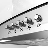 CIARRA  Glass Cooker Hood Curved Stainless Steel 60cm CBCS6506C-OW