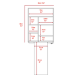 TUHOME Milan 2-Piece Kitchen Storage Set with Tall Cabinet and Multi-Shelf Wall Unit, Modern Pantry Organizer for Small Kitchens and Apartments, 70.8"H x 23.6"W x 11.8"D, Light Gray