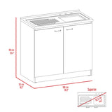 Belmont 2 Piece Kitchen Set, White Finish